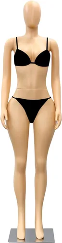 Vista 7 de Maniquí femenino de cuerpo completo de 63", maniquí de exhibición de estilo brasileño con base de metal para tiendas de ropa minorista