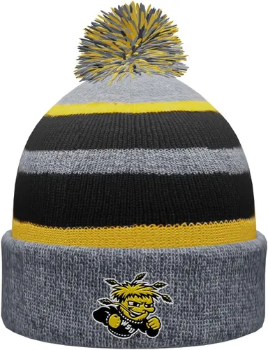 Vista 5 de NCAA Prime - Gorro de punto de invierno con pompón plegable
