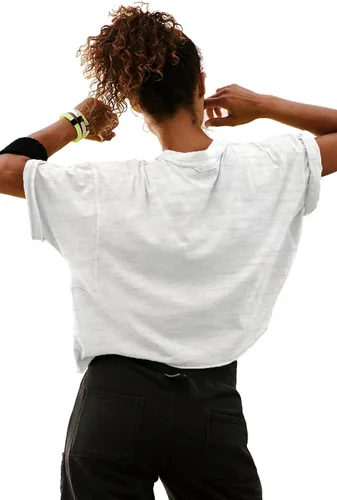 Vista 2 de Camisetas cortas de manga corta para mujer, de algodón, básicas, casuales, atléticas, para yoga, correr, para verano