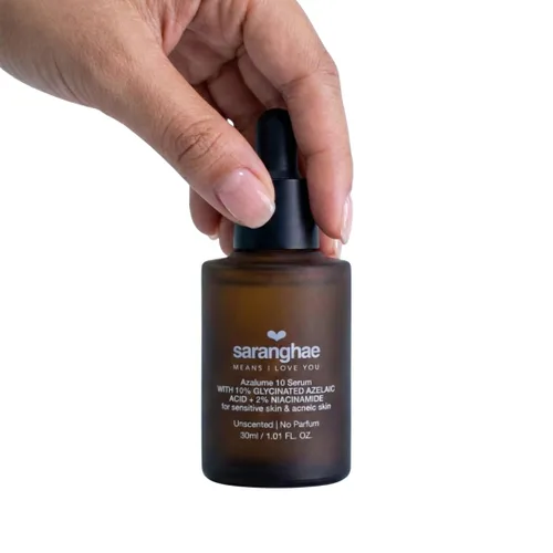 Vista 2 de Saranghae Azalume 10 Suero aclarante – Ácido azelaico, niacinamida y alfa arbutina – Suero facial para piel propensa a imperfecciones, manchas