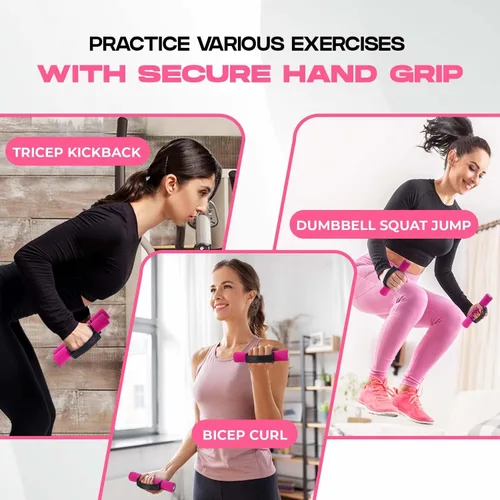 Vista 6 de Yes4All - Juego de pesas ajustables de mano para mancuernas de 2 piezas, perfectas para caminar o ejercicio de viaje para mujeres con correas