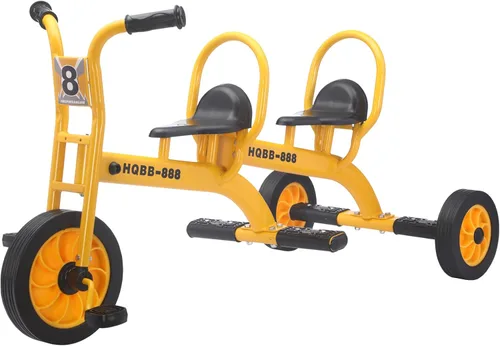 Vista 11 de Triciclo para niños de edad 2-6 años, triciclo para niños con rueda grande, triciclo para jardín de infantes y cuidado diurno al aire libre