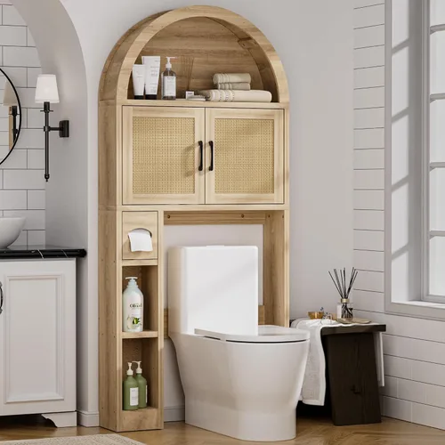 Vista 20 de Spurgehom Over Toilet Storage Cabinet, Bathroom Arch Organizer,Wood Madera