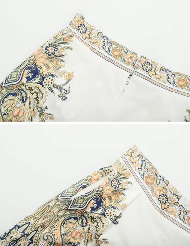 Vista 7 de Gihuo Conjunto de 2 piezas de pantalones cortos de cintura alta con estampado tropical para mujer