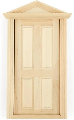 Vista 7 de AUEAR, Muebles en miniatura 1:12, puertas de madera sin pintar para manualidades de escenas caseras de bricolaje (14 panel)