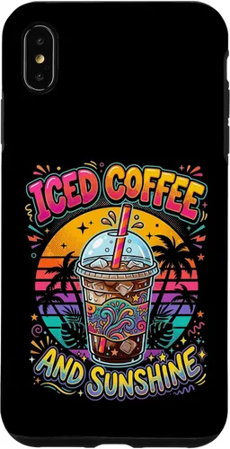 Vista 11 de Iced Coffee Sunshine Palm Trees Retro Summer Drink Case for iPhone 17