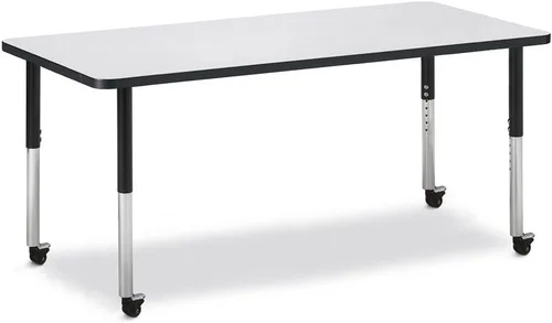 Vista 8 de Jonti-Craft Berries 6478JCM180 - Mesa de actividades rectangular, altura M (20-31 pulgadas de altura ajustable, móvil), 24 x 36 pulgadas