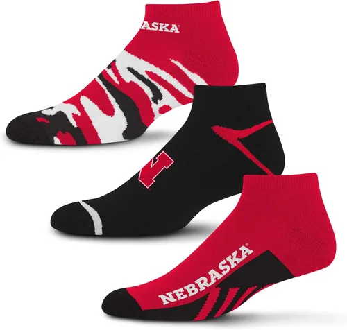 Vista 65 de For Bare Feet Paquete de 3 calcetines tobilleros unisex para adultos de la NCAA Camo Boom