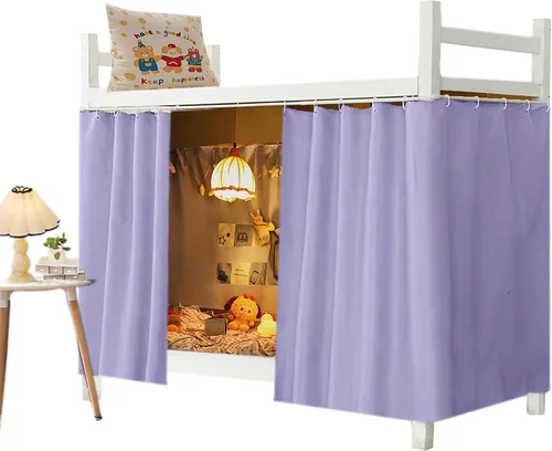 Vista 16 de Cortinas opacas para cama de privacidad con toldo grueso, mosquitero Mosquitera blanca 1aa