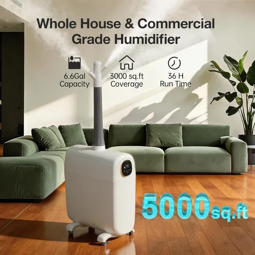 Vista 2 de Lacidoll Humidificador de habitación grande, 6.6 galones/25L Humidificadores para toda la casa para dormitorio y hogar, 3000 pies cuadrados