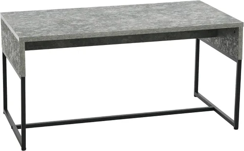 Vista 15 de Household Essentials Mesa de centro de grano Ashwood con base de hierro negro