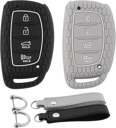 Vista 25 de Funda para Llavero de Silicona para Auto Compatible con Ford F150 Explorer Mustang Edge, para Lincoln MKZ MKX MKC con 5 Botones, Protector Completo