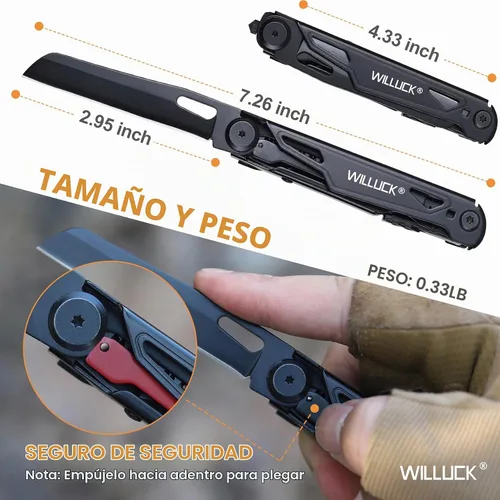 Vista 3 de Cuchillo multiherramienta de bolsillo - Regalos de Navidad para hombres, herramienta múltiple, cuchillos EDC - Cuchillo de bolsillo para hombres