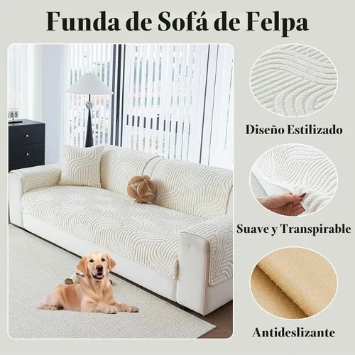 Vista 2 de Funda para sofá, fundas de sofá antideslizantes y lavables para perros, aptas para mascotas, fundas de sofá para mascotas, protector de sofá bohemio