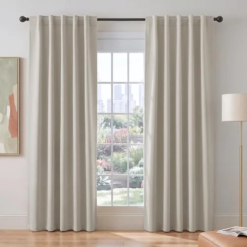 Vista 38 de PONY DANCE Cortinas cortas con aislamiento térmico para ventana pequeña, para guardería, baño, cocina, lavandería, caravana, sótano, 29 pulgadas