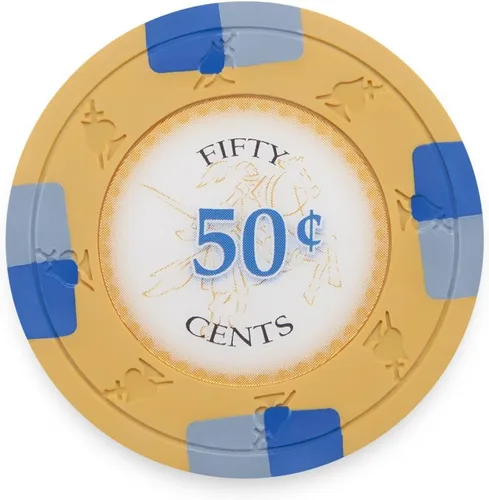 Vista 8 de Claysmith Gaming Paquete de 50 fichas de póquer Poker Knights, compuesto de arcilla pesada de 0.48 oz