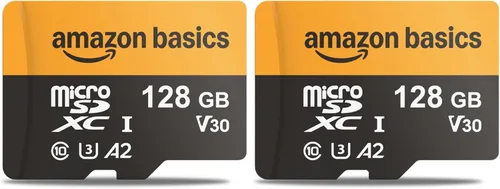 Vista 8 de Amazon Basics Tarjeta microSDXC de 128GB con adaptador, velocidad de lectura de hasta 200MB/s, 1 paquete