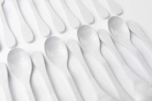 Vista 4 de Eco Spoon Open Stock, a granel, juego de 12 piezas, blanco