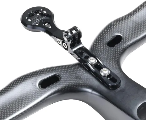 Vista 4 de Cestbon Soporte delantero ajustable para bicicleta Garmin Edge Wahoo Elemnt Bryton Rider Stages Dash compatible con manillar integrado Aero, montaje