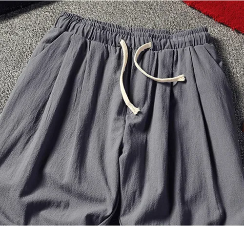 Vista 5 de Zontroldy Pantalones de algodón y lino para yoga, golf, playa, jogger, sudor, descanso, harem, pantalones