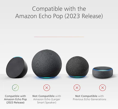 Vista 3 de Made for Amazon Stand with USB-C and USB-A charging ports for Echo Pop (2023 Release)