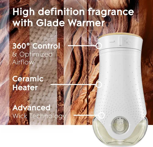 Vista 6 de Glade PlugIns - Recambios de ambientador, aceites esenciales y perfumados para el hogar y el baño, maderas de cachemira, 6.7 onzas líquidas, 10