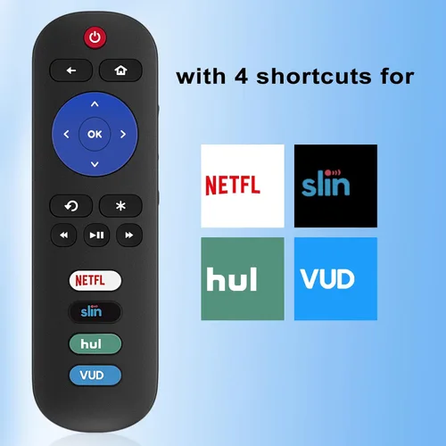 Vista 5 de Paquete de 2 controles remotos universales para TCL Roku TV/Hisense TV/Onn TV/Philips TV/Sharp TV/Westinghouse TV/Sanyo TV/RCA TV/JVC TV/Element TV
