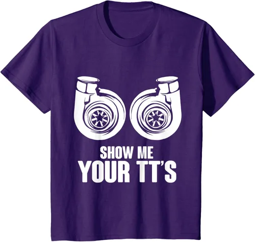 Vista 62 de Funny Show Me Your TT's Twin Turbo Car Racing Camiseta, Negro, S