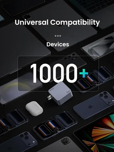Vista 7 de UGREEN Nexode Pro 160W GaN Cargador de portátil USB C, cargador rápido PD 3.1 PPS de 4 puertos para MacBook Pro, Pixelbook, Dell XPS, iPad Pro