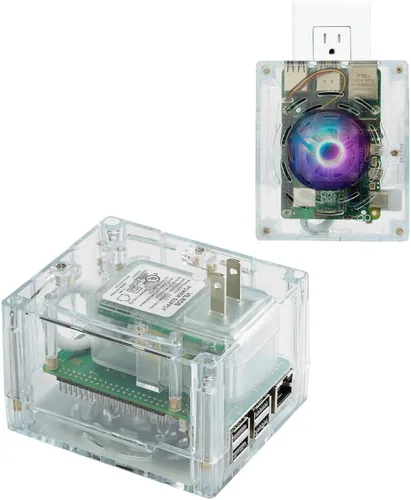 Vista 12 de Vilros Raspberry Pi Plug 'n' Pi- A Raspberry Pi Funda y fuente de alimentación Todo en uno Solución (Pi 4, Negro)