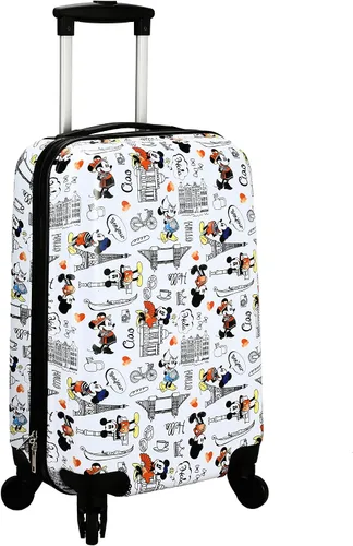 Vista 3 de Bioworld Disney Mickey Mouse - Juego surtido de equipaje de 3 piezas, color blanco, Blanco