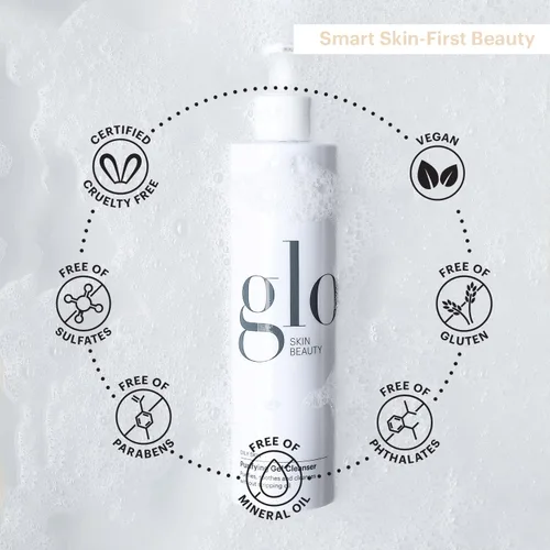 Vista 7 de Glo Skin Beauty Limpiador de gel purificante – Ácido salicílico + lavado facial de niacinamida equilibra la piel, se dirige a los poros obstruidos