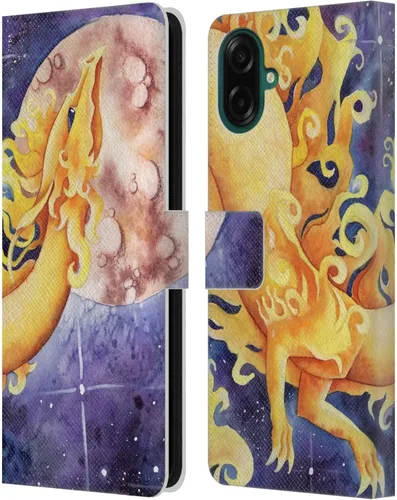 Vista 124 de Head Case Designs Officially Licensed Carla Morrow Galactic Entrancement Dragons Leather Wallet Case Compatible with Samsung Galaxy A07 4G