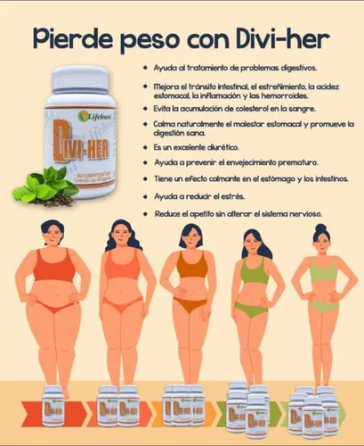 Vista 3 de DIVI-HER Reduce Tallas y Peso - Sumplemento dietario