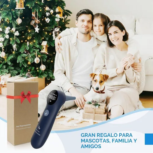 Vista 7 de Termómetro de orejas para mascotas, para perros, gatos y ganado, diseño de sonda larga, botón dedicado de conversión de ℃/℉ e interruptor de sonido