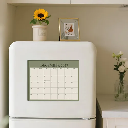 Vista 7 de Calendario magnético para refrigerador 2026, enero de 2026 hasta junio de 2027, el calendario mensual perfecto para refrigerador con diseños mínimos
