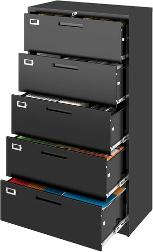 Vista 14 de Archivador de 2 cajones con cerradura, archivador vertical móvil para colgar carpetas tamaño A4/carta/legal, debajo del escritorio, pequeños