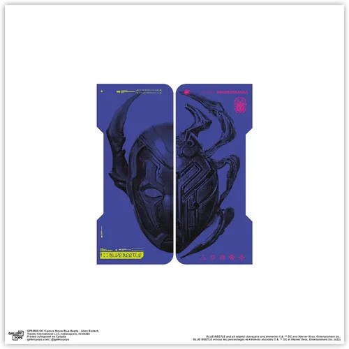 Vista 9 de Trends International Gallery Pops DC Comics Blue Beetle - Póster de pared de biotecnología alienígena, 12 x 12 pulgadas, versión de marco negro