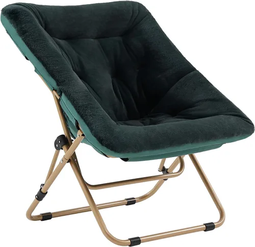 Vista 16 de Tiita Silla Cómoda Plegable, Silla de Acento Plegable de Gran Tamaño de Piel Sintética Suave, Silla de Descanso Perezosa para Niños, Adolescentes