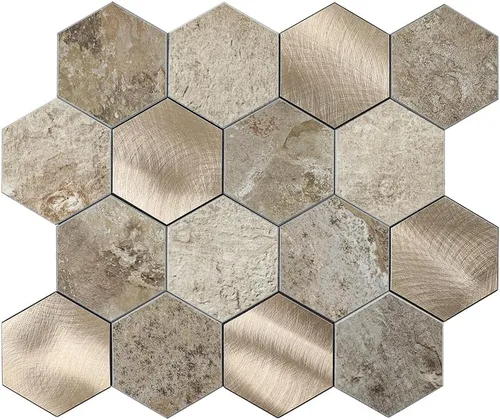 Vista 11 de Azulejos para salpicaderos adhesivos de cocina en espiga, azulejos de mosaico para pared de baño en chevron blanco, paquete de 6