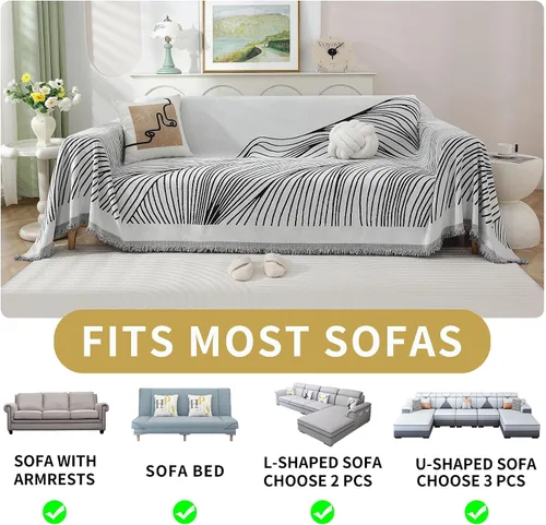 Vista 6 de Fundas de sofá antideslizantes para sofá de 3 cojines, aptas para mascotas, fundas de sofá lavables para sofá, fundas de sofá modulares suaves