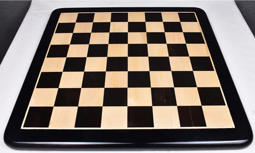 Vista 2 de RoyalChessMall - Tablero de ajedrez grande de madera maciza con incrustaciones de 17 pulgadas - Cuadrado de 1.772 in