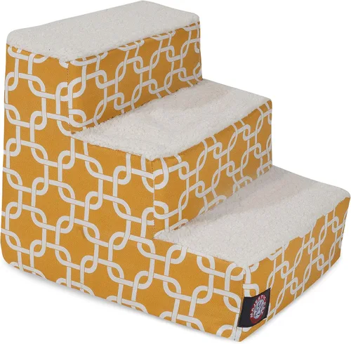 Vista 100 de Majestic Pet - Escaleras portátiles para mascotas suave escalón de espuma de sherpa escalones para perros y gatos rampa para cachorros