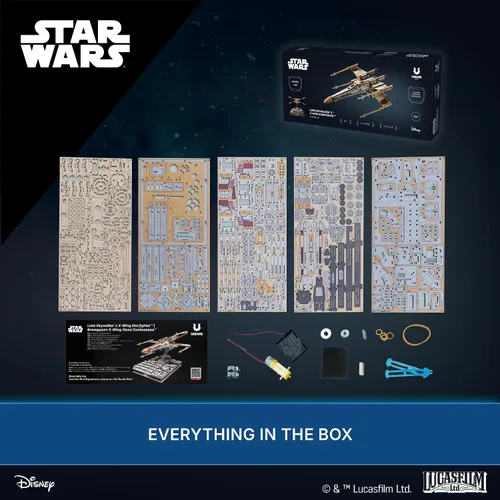 Vista 6 de UGEARS Star Wars ™ Luke Skywalker's X-Wing Starfighter™ Rompecabezas 3D