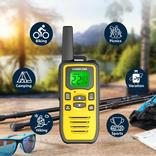 Vista 6 de Walkie Talkies de largo alcance para adultos, radios bidireccionales de mano, radio de emergencia de 2 vías, Walky Talky,