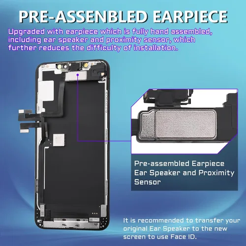 Vista 2 de [OLED] para iPhone 11 PRO MAX Reemplazo de pantalla con altavoz frontal Sensor de proximidad reparación OLED 3D Touch 6.5 "pantalla digitalizador