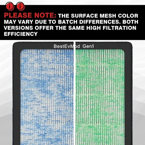Vista 2 de BestEvMod Filtro de aire H14 Gen1 compatible con Rivian R1T y R1S 2022 2023 2024 Filtro de aire de repuesto HEPA H14, accesorios de carbón activado