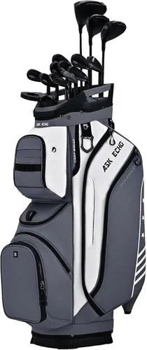 Vista 5 de ASK ECHO Soundless-Series - Bolsa para carrito de golf con 15 divisores, parte inferior con bloqueo de agarre