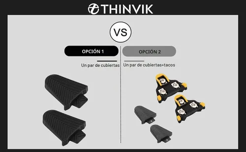 Vista 2 de Thinvik Juego de fundas de goma para tacos de bicicleta, tacos de bicicleta con fundas para tacos Shimano SPD-SL