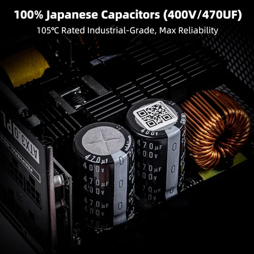 Vista 3 de Redragon PSU017 80+ Platinum 1000 vatios ATX 3.0 y PCIe 5.0 Fuente de alimentación para juegos totalmente modular, certificada 80 Plus, 100%